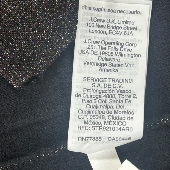 J. Crew 365 XS Sparkly Black Gold Sophie Open Front Sweater Blazer K2426 Party - Picture 10 of 12